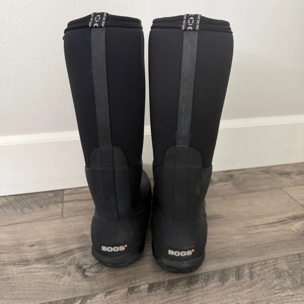 Bogs Classic High Women's 8 Black Neo Tech Waterproof Insulated Snow Rain Boots